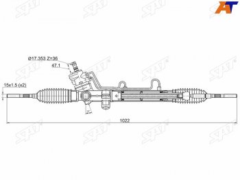 14 449 р. Рейка рулевая LHD SAT  Toyota Carina  T190 (1992-1996) седан дорестайлинг, седан рестайлинг  с доставкой в г. Калуга. Увеличить фотографию 1