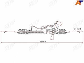 10 449 р. Рейка рулевая LHD SAT Toyota Corolla E100 универсал (1991-2002)  с доставкой в г. Калуга. Увеличить фотографию 1