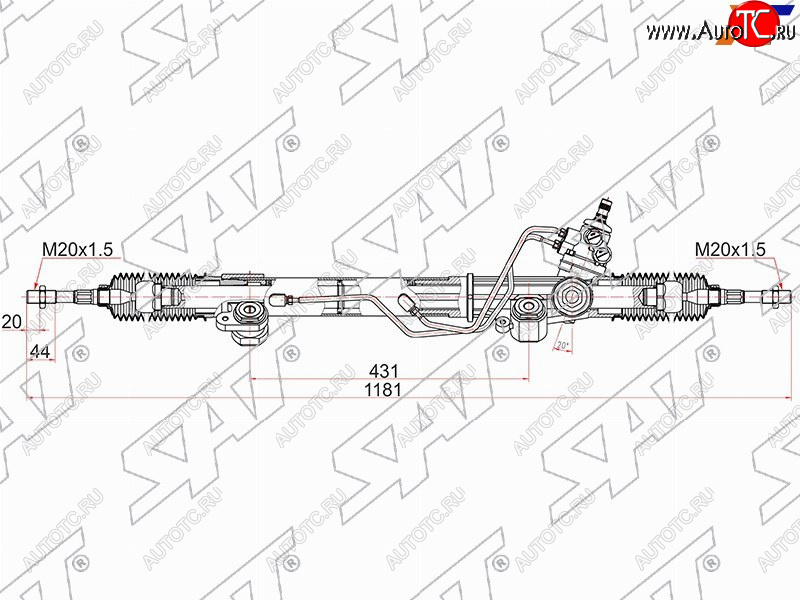 15 349 р. Рейка рулевая LHD SAT  Toyota Land Cruiser Prado  J120 (2002-2009)  с доставкой в г. Калуга