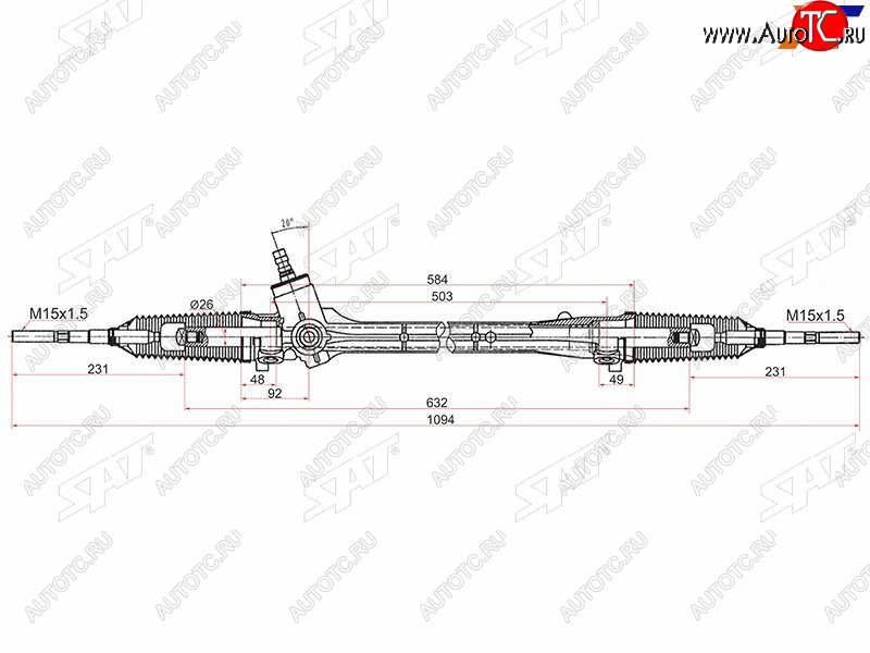 7 599 р. Рейка рулевая электрическая LHD SAT Toyota Auris E150 хэтчбэк 5 дв. дорестайлинг (2006-2010)  с доставкой в г. Калуга