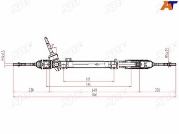 8 449 р. Рейка рулевая LHD SAT  Nissan Qashqai  2 - X-trail  3 T32  с доставкой в г. Калуга. Увеличить фотографию 1