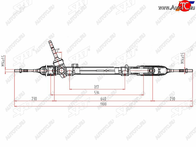 8 449 р. Рейка рулевая LHD SAT  Nissan Qashqai  2 - X-trail  3 T32  с доставкой в г. Калуга