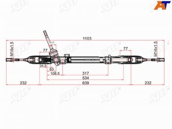 7 349 р. Рейка рулевая LHD SAT  Nissan Qashqai +2  1 (2008-2010), Nissan X-trail  2 T31 (2007-2011), Renault Koleos (2007-2011)  с доставкой в г. Калуга. Увеличить фотографию 1