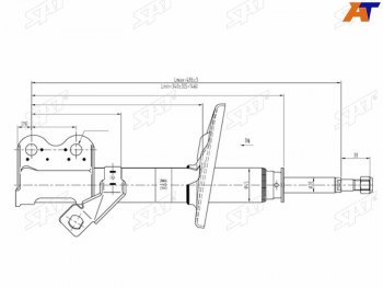 3 299 р. Стойка передняя RH SAT Toyota Sprinter E100 дорестайлинг седан (1991-1993)  с доставкой в г. Калуга. Увеличить фотографию 2