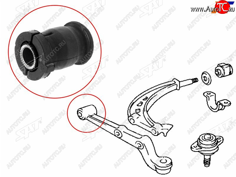 459 р. Сайлентблок переднего рычага FR SAT  Toyota Estima Emina  XR10, XR20 - Estima Lucida  XR10,20  с доставкой в г. Калуга