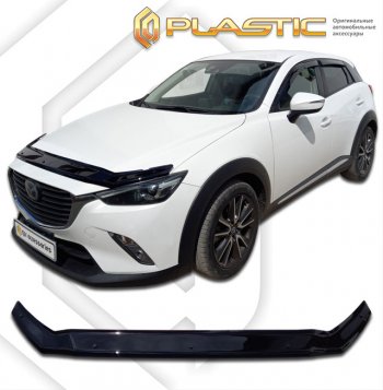 Дефлектор капота CA-Plastic Mazda (Мазда) CX-3 (ЦХ-3)  DK (2014-2024) DK дорестайлинг, рестайлинг