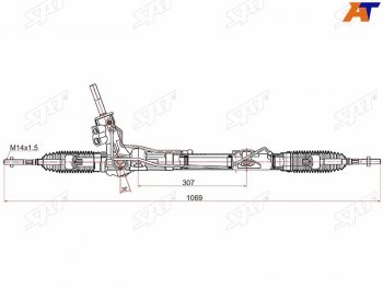 18 299 р. Рейка рулевая LHD SAT Renault Duster HS рестайлинг (2015-2021)  с доставкой в г. Калуга. Увеличить фотографию 1