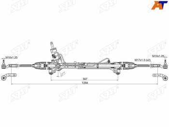 Рейка рулевая LHD SAT Nissan (Нисан) X-terra (Х-тераа) ( 1 WD22,  2 N50) (2001-2008) 1 WD22, 2 N50 рестайлинг, дорестайлинг