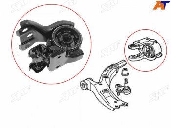 Сайлентблок рычага задний FR -RH SAT Honda (Хонда) CR-V (СР-В) ( RE1,RE2,RE3,RE4,RE5,RE7,  RM1,RM3,RM4) (2007-2018) RE1,RE2,RE3,RE4,RE5,RE7, RM1,RM3,RM4 дорестайлинг, рестайлинг, дорестайлинг, рестайлинг