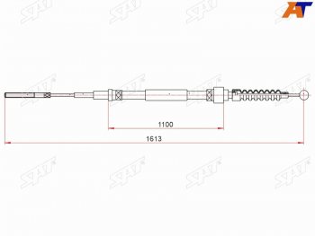 739 р. Трос ручного тормоза SAT  Volkswagen Golf  3 - Vento  A3  с доставкой в г. Калуга. Увеличить фотографию 1