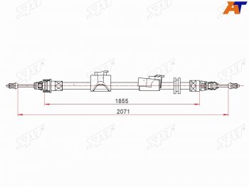 Трос ручного тормоза RH SAT Ford Mondeo Mk4,BD рестайлинг, седан (2010-2014)