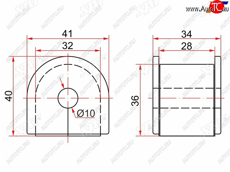 184 р. Втулка стабилизатора заднего LH=RH SAT  Honda HR-V ( GH1,GH2,  GH3, GH4,  GH1, GH2) (1998-2005) дорестайлинг 3 дв., дорестайлинг 5 дв., рестайлинг 3 дв., рестайлинг 5 дв.  с доставкой в г. Калуга