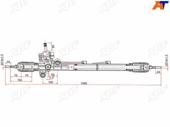 14 699 р. Рейка рулевая 2,4 LHD SAT Honda Accord CU седан дорестайлинг (2008-2011)  с доставкой в г. Калуга. Увеличить фотографию 1