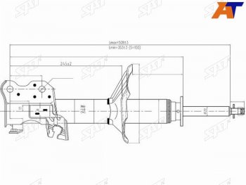 3 289 р. Стойка передняя RH SAT Nissan Sunny N17 (2011-2014)  с доставкой в г. Калуга. Увеличить фотографию 1