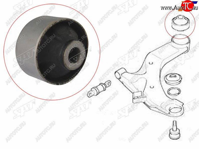 459 р. Сайлентблок рычага задний FR SAT Hyundai Elantra XD2 рестайлинг седан (2003-2010)  с доставкой в г. Калуга