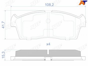 Колодки тормозные передние FR-FL SAT Suzuki Aerio RA21S, RC51S cедан рестайлинг (2003-2007)