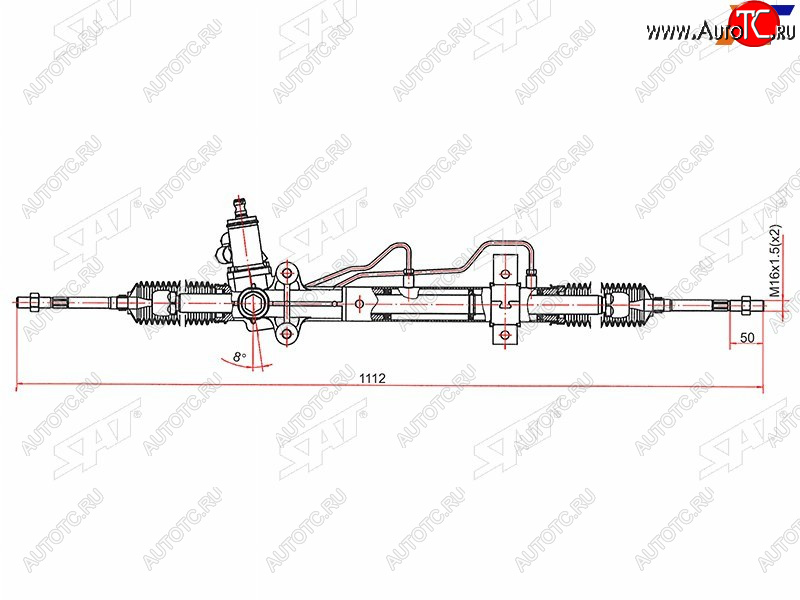 11 849 р. Рейка рулевая LHD SAT Hyundai Tucson TL рестайлинг (2018-2021)  с доставкой в г. Калуга