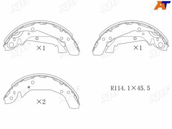 2 099 р. Колодки тормозные задние RH-LH SAT Hyundai Sonata EF рестайлинг ТагАЗ (2001-2013)  с доставкой в г. Калуга. Увеличить фотографию 3