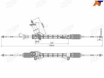 8 849 р. Рейка рулевая LHD SAT Volkswagen Polo 5 седан дорестайлинг (2009-2015)  с доставкой в г. Калуга. Увеличить фотографию 2