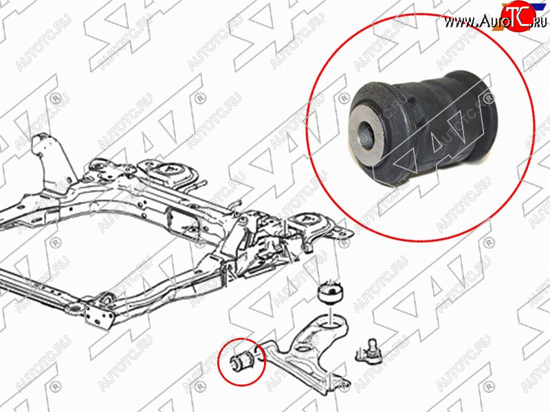 329 р. Сайлентблок рычага передний FR SAT  Chevrolet Aveo  T300 (2011-2015), Chevrolet Cobalt (2011-2019), Ravon R4 (2016-2020)  с доставкой в г. Калуга