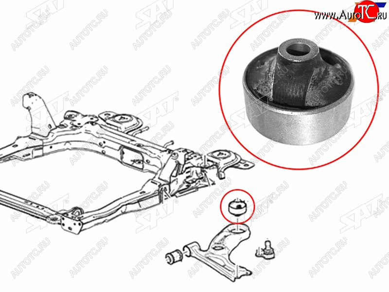 439 р. Сайлентблок рычага задний FR SAT Chevrolet Aveo T300 седан (2011-2015)  с доставкой в г. Калуга