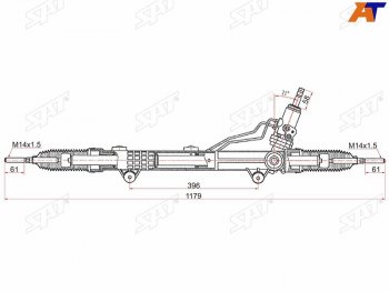 21 999 р. Рейка рулевая без датчика SAT  Mercedes-Benz ML class  W164 (2005-2011) дорестайлинг, рестайлинг  с доставкой в г. Калуга. Увеличить фотографию 1