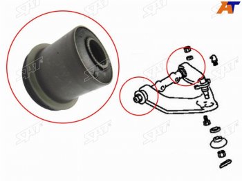 299 р. Сайлентблок верхнего переднего рычага FR SAT  Mitsubishi Pajero  2 V20 (1991-1999) дорестайлинг, рестайлинг  с доставкой в г. Калуга. Увеличить фотографию 1