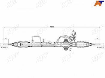 12 999 р. Рейка рулевая LHD SAT Mitsubishi Pajero Sport QE дорестайлинг (2015-2021)  с доставкой в г. Калуга. Увеличить фотографию 2