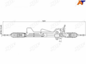 12 899 р. Рейка рулевая LHD SAT  Mitsubishi Montero  V60 - Pajero ( 3 V70,  3 V60)  с доставкой в г. Калуга. Увеличить фотографию 2