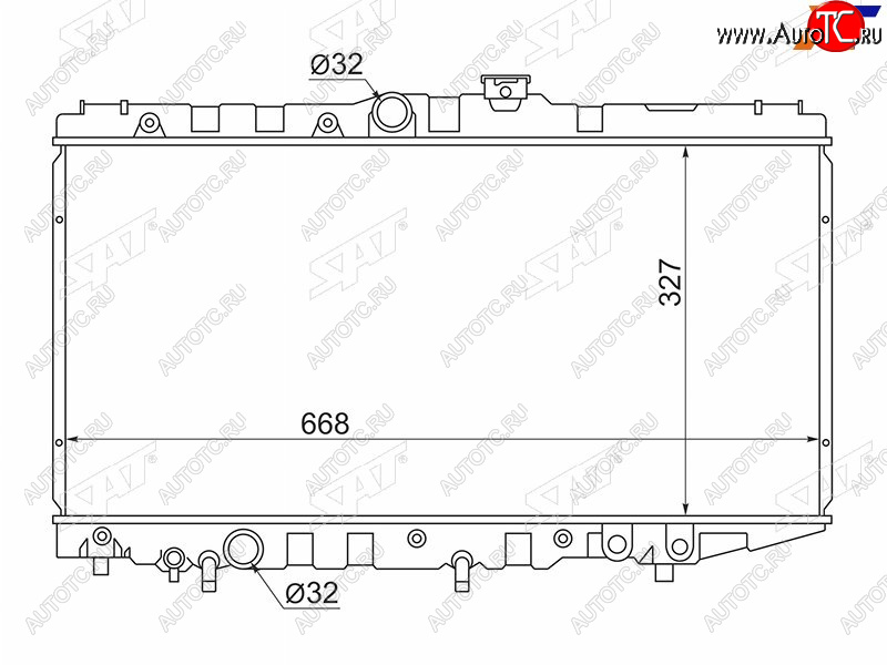 5 899 р. Радиатор SAT  Toyota Corona  T190 (1992-1994) седан дорестайлинг (применимо для Toyota Corolla (E90) 87-92 Carina (T170) 88-92 Corolla Levin 87-91 Corona (T170) 87-)  с доставкой в г. Калуга