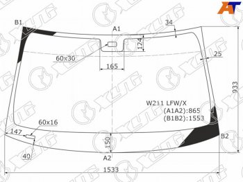 Стекло лобовое (Датчик дождя 4D SED5D WGN) XYG Mercedes-Benz E-Class S211 универсал дорестайлинг (2003-2006)