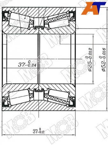 999 р. Подшипник задней ступицы MCB  CITROEN C2, C3 (FC/FN,  дорестайлинг,  SX,SY), C3 Aircross, C3 Picasso (дорестайлинг,  рестайлинг), C3 Pluriel, Nissan Cube (2), March (3 K12), Note (1,  2), Peugeot 1007, 207 (WK,  WA,  WC), Renault Logan (1,  2), Logan Stepway  с доставкой в г. Калуга. Увеличить фотографию 1