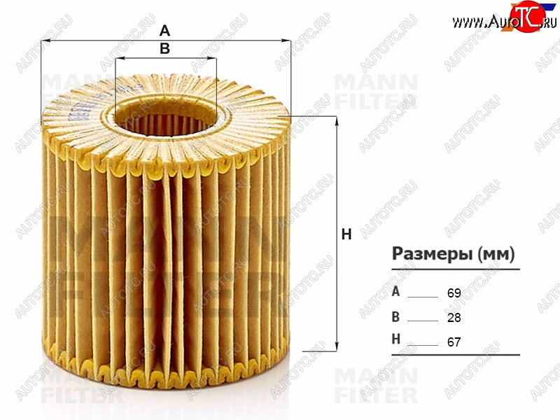 889 р. Фильтр масляный картридж 2GR-FE MANN  Lexus RX350  AL10 (2008-2015), Toyota Camry  XV40 (2006-2011)  с доставкой в г. Калуга