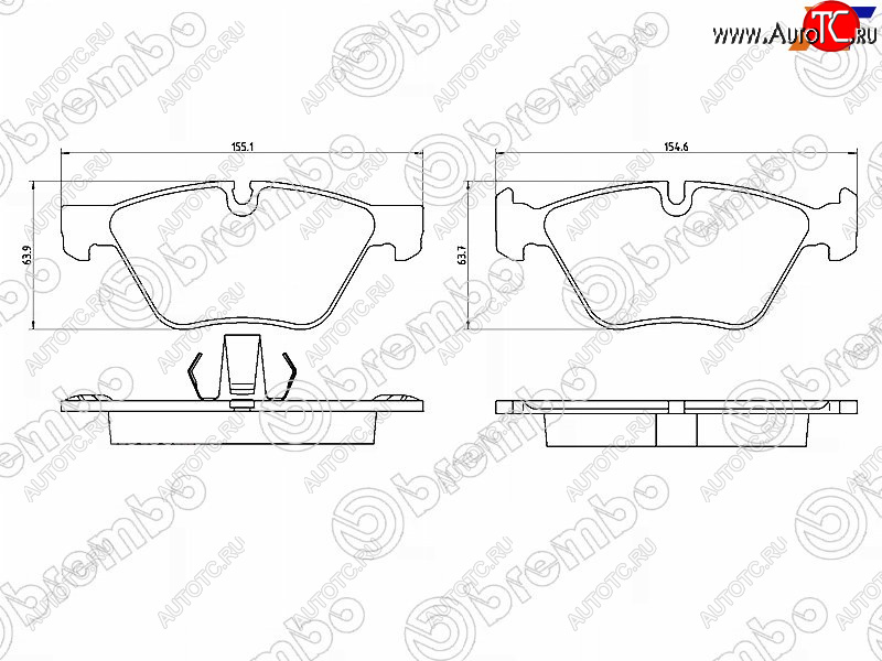 5 399 р. Колодки тормозные передние FL-FR SAT BMW 5 серия F10 рестайлинг, седан (2013-2017)  с доставкой в г. Калуга