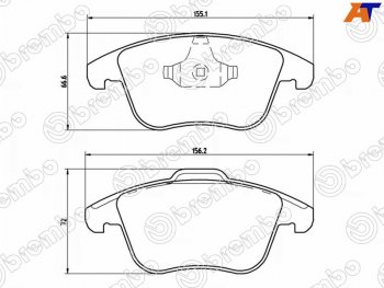 Колодки тормозные перед FL-FR SAT Volvo S60 (2018-2024)