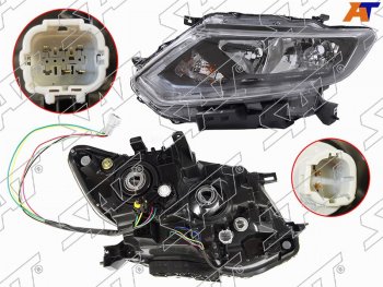 12 749 р. Фара левая (галоген, ДХО, с электрокорректором) SAT  Nissan X-trail  3 T32 (2013-2018) дорестайлинг  с доставкой в г. Калуга. Увеличить фотографию 1