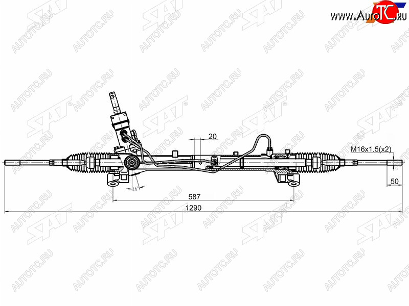 17 649 р. Рейка рулевая ЭГУР LHD SAT Ford C-max Mk1 доресталинг (2003-2007)  с доставкой в г. Калуга