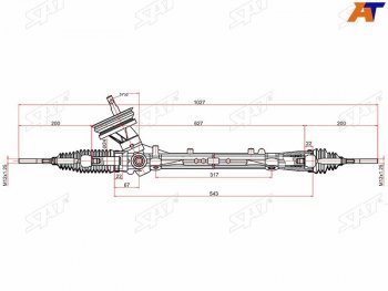 6 999 р. Рейка рулевая LHD SAT Nissan Tiida 1 седан C11 рестайлинг (2010-2014)  с доставкой в г. Калуга. Увеличить фотографию 1