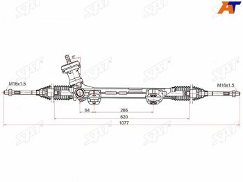 10 249 р. Рейка рулевая SAT Hyundai Elantra MD дорестайлинг (2010-2013)  с доставкой в г. Калуга. Увеличить фотографию 1