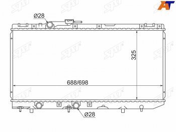 6 549 р. Радиатор SAT Toyota Corsa L50 седан дорестайлинг (1994-1997)  с доставкой в г. Калуга. Увеличить фотографию 1