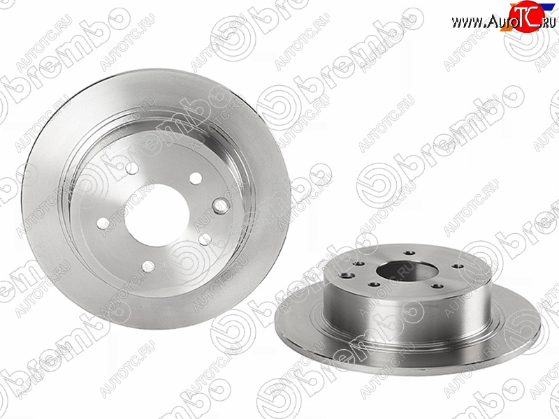 4 599 р.  Диск тормозной задний Ø291.5 BREMBO  Nissan Juke (1 YF15), Qashqai (1), Qashqai +2 (1), Serena (C26,  C27), Teana (1 J31,  2 J32,  3 L33)  с доставкой в г. Калуга