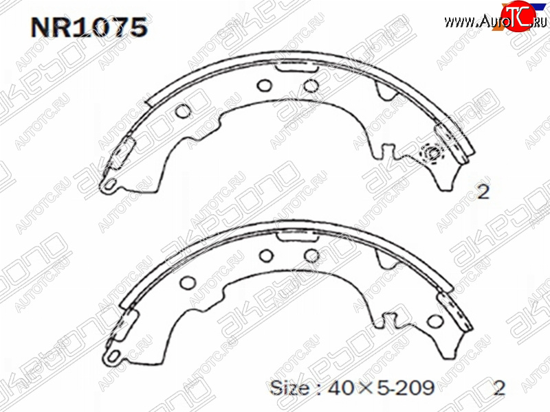 2 299 р. Колодки тормозные зад барабанные RR SAT  Toyota Gaia  XM10 - Rush  J200  с доставкой в г. Калуга