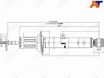 3 599 р. Стойка передняя LH SAT Toyota Crown S200 дорестайлинг (2008-2010)  с доставкой в г. Калуга. Увеличить фотографию 1