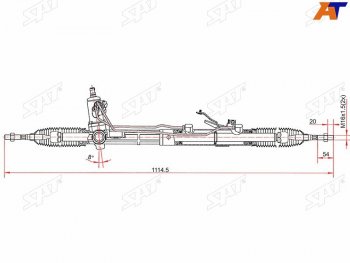 Рейка рулевая 2,7 LHD SAT Hyundai (Хюндаи) Santa Fe (Санта) ( SM,  CM,  DM,  TM) (2000-2022) SM, CM, DM, TM дорестайлинг, рестайлинг, дорестайлинг, рестайлинг, дорестайлинг, рестайлинг