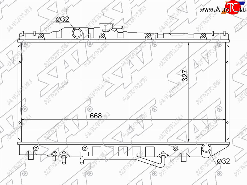 7 999 р. Радиатор SAT  Toyota Corona  T190 (1992-1994) седан дорестайлинг  с доставкой в г. Калуга