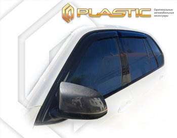 2 169 р. Дефлектора окон CA-Plastic  BMW X5  F15 (2013-2018) (classic полупрозрачный, без хром. молдинга)  с доставкой в г. Калуга. Увеличить фотографию 1