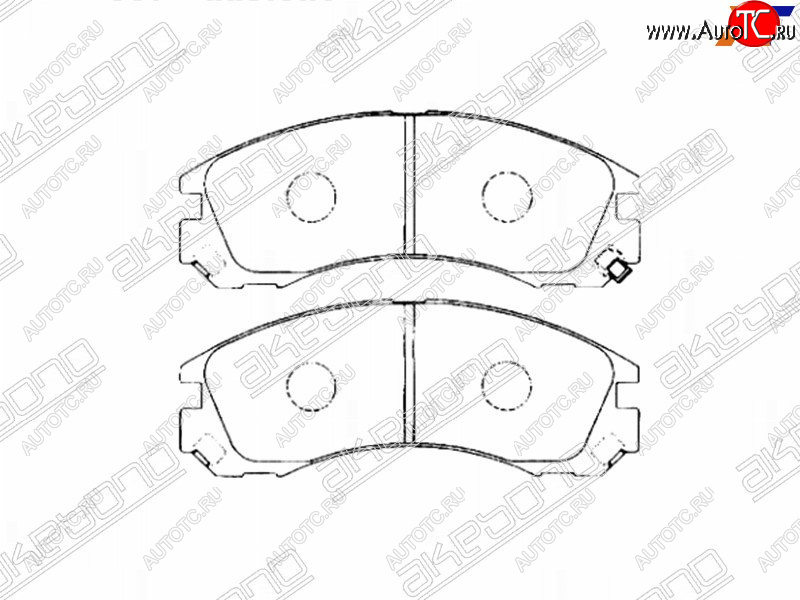 2 679 р. Колодки тормозные перед FR-FL SAT  Mitsubishi Airtek - Outlander  CU  с доставкой в г. Калуга