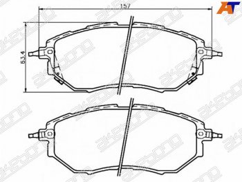 Колодки тормозные перед FL-FR SAT Subaru (Субару) Legacy (Легаси)  BH/BE12 (1998-2003) BH/BE12 универсал