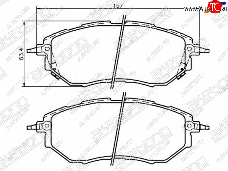 2 999 р. Колодки тормозные перед FL-FR SAT Subaru Legacy BH/BE12 универсал (1998-2003)  с доставкой в г. Калуга