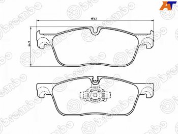 6 899 р. Колодки тормозные передние FL-FR SAT Land Rover Range Rover Velar 1 L560 (2017-2024)  с доставкой в г. Калуга. Увеличить фотографию 1